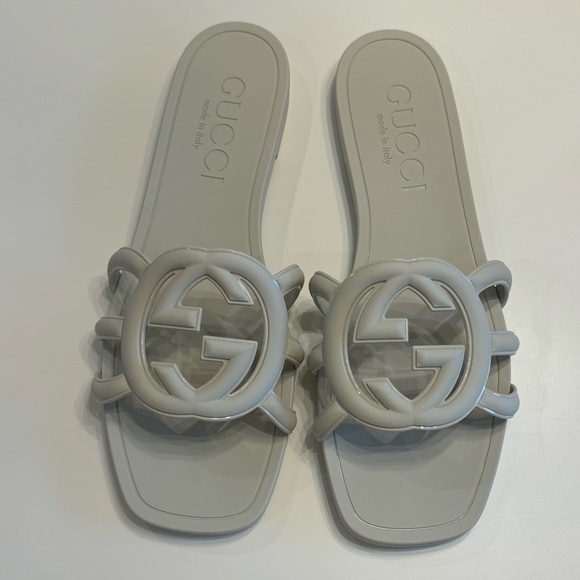 Gucci Shoes - Gucci Women’s Rubber Interlocking Slide Sandal